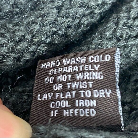 Zoe D Women's Gray Cowl‎ Neck Tie Waist Button Down Business Casual Sweater M/38 - Picture 9 of 9